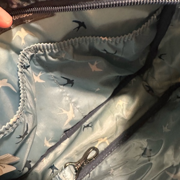 Lug Carousel XL Navy White Tie Dye Women's Bag Purse - Picture 12 of 15